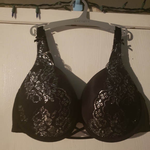 Black Lace Boost Balconette Bra - Picture 1 of 6